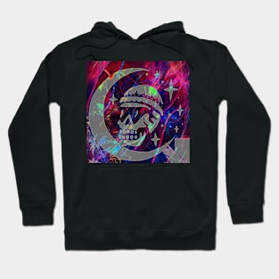 Skull and crescent moon. Hoodie